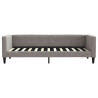 Sofa z funkcją spania, kolor taupe, 80x200 cm, obite tkaniną