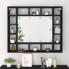 Szafka z lustrem i oświetleniem LED, czarna, 91x15x76,5 cm