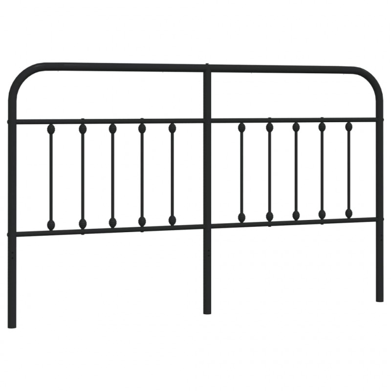 Metalowe wezgłowie, czarne, 180 cm