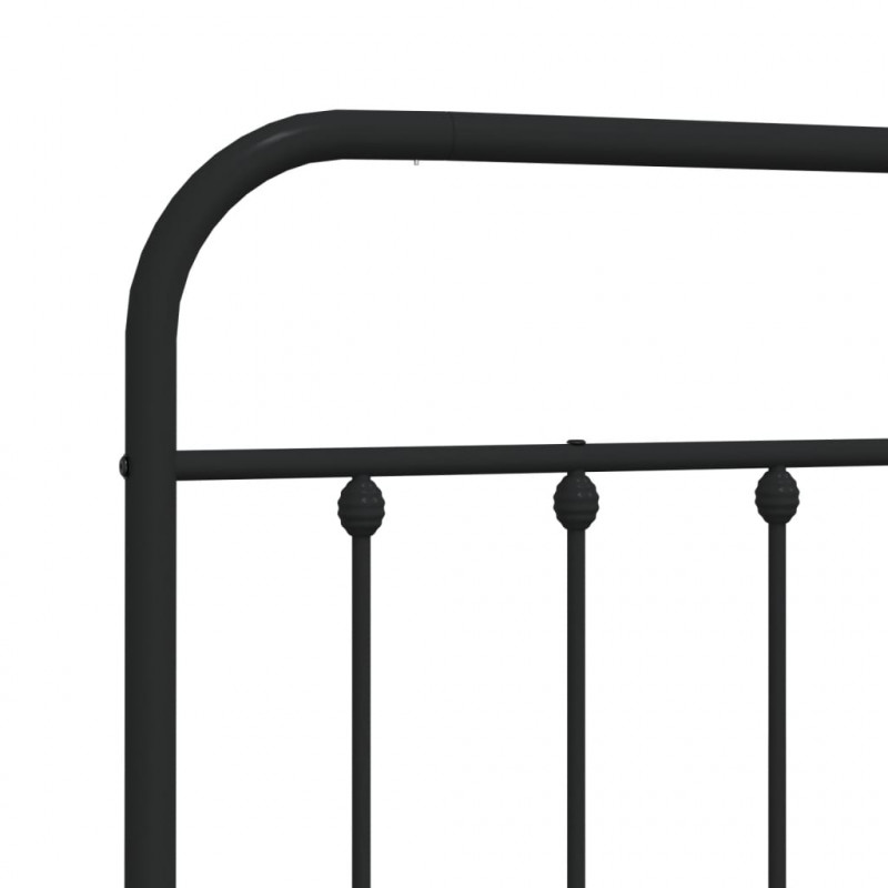 Metalowe wezgłowie, czarne, 180 cm