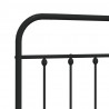 Metalowe wezgłowie, czarne, 180 cm