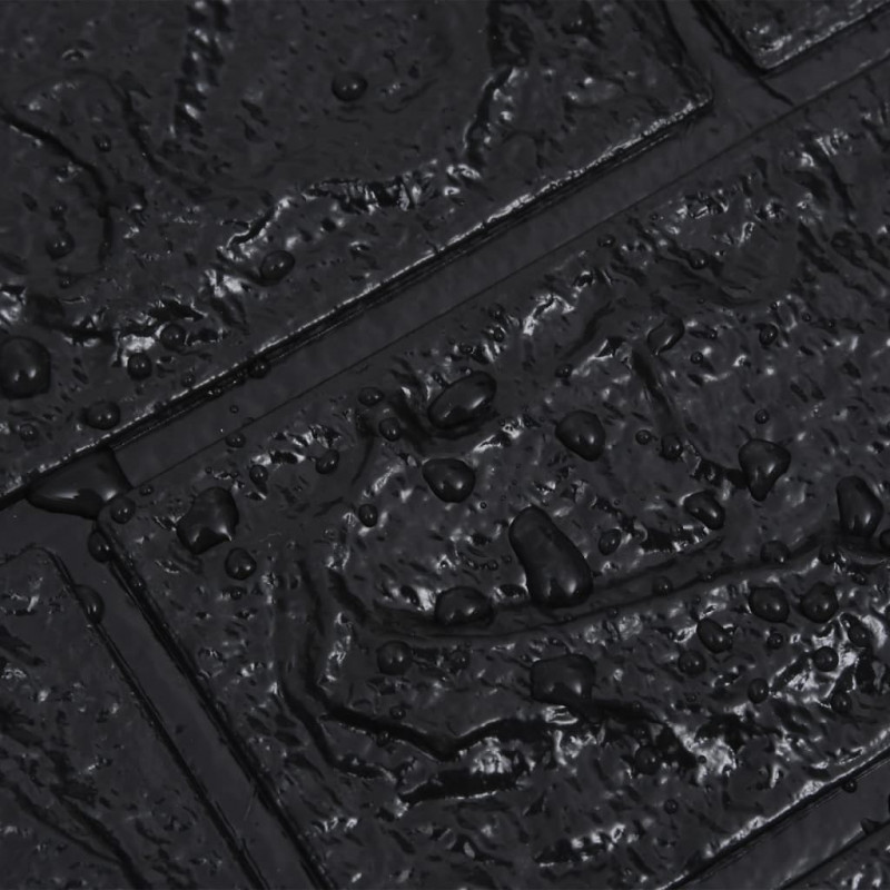 Panele 3D z imitacją cegły, samoprzylepne, 40 szt., czarne