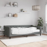 Sofa z materacem do spania, ciemnoszara, 100x200 cm, tkanina