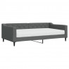 Sofa z materacem do spania, ciemnoszara, 100x200 cm, tkanina