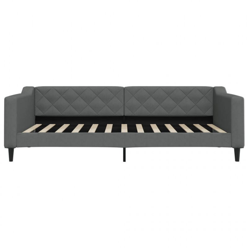 Sofa z materacem do spania, ciemnoszara, 100x200 cm, tkanina