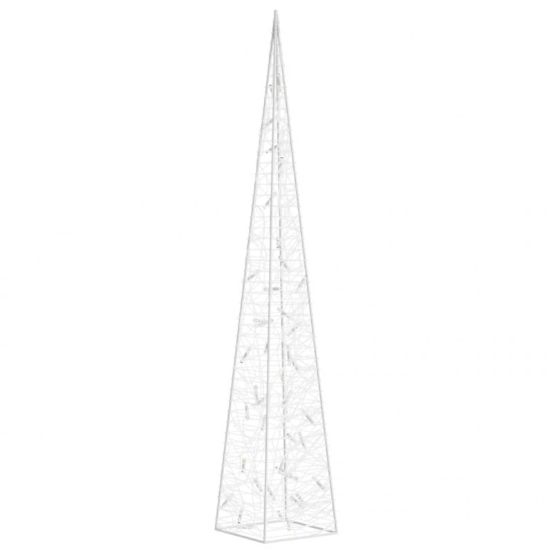 Akrylowy stożek dekoracyjny, ciepłe białe LED, 90 cm