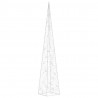 Akrylowy stożek dekoracyjny, ciepłe białe LED, 90 cm