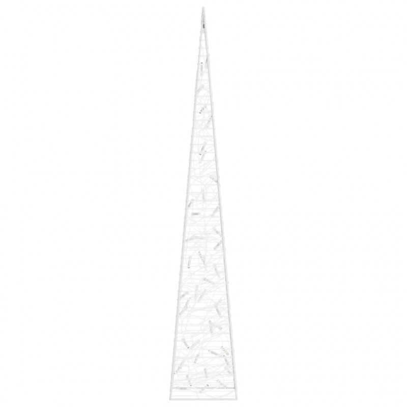 Akrylowy stożek dekoracyjny, ciepłe białe LED, 90 cm