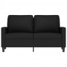 Sofa 2-osobowa, czarna, 120 cm, tapicerowana aksamitem