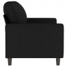 Sofa 2-osobowa, czarna, 140 cm, tapicerowana aksamitem