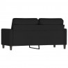 Sofa 2-osobowa, czarna, 140 cm, tapicerowana aksamitem