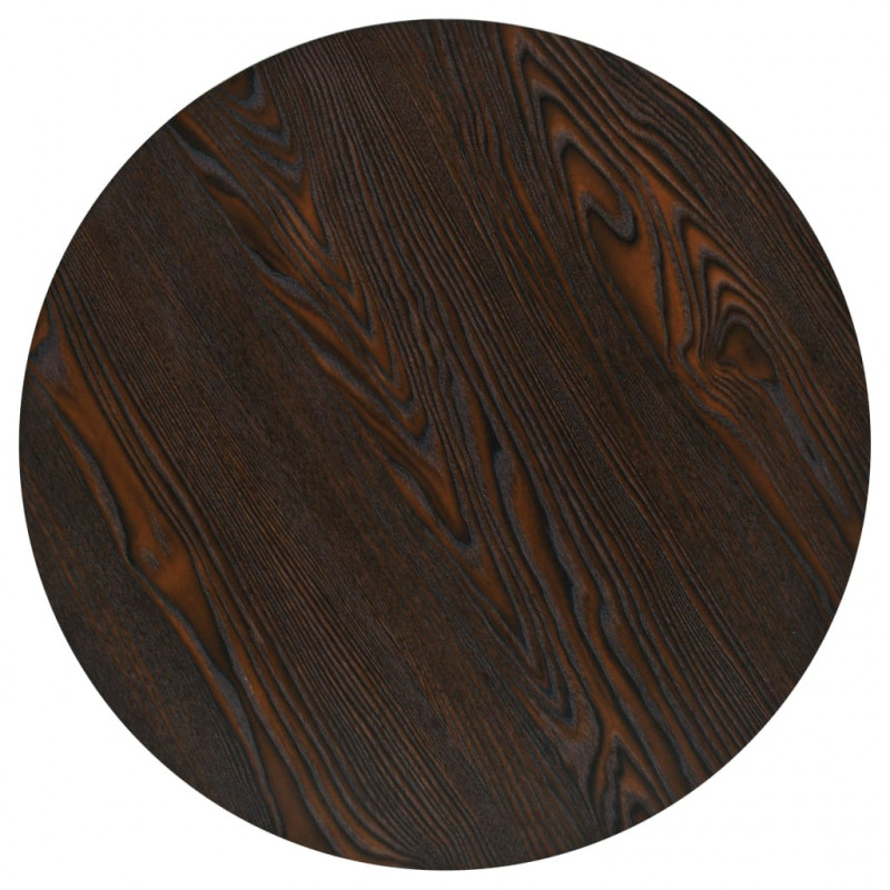 Stolik bistro z MDF, stalowa podstawa, 60x75 cm, ciemny jesion