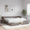 Sofa rozsuwana z szufladami, taupe, 80x200 cm, tkanina