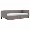 Sofa rozsuwana z szufladami, taupe, 80x200 cm, tkanina