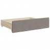 Sofa rozsuwana z szufladami, taupe, 80x200 cm, tkanina