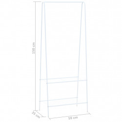 Wieszak na ubrania, 59 x 35 x 150 cm, biały