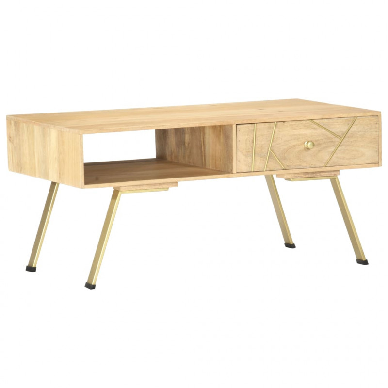 Stolik kawowy, 95 x 50 x 42 cm, lite drewno mango