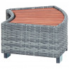 Stopień do spa, szary, 92 x 45 x 25 cm, polirattanowy