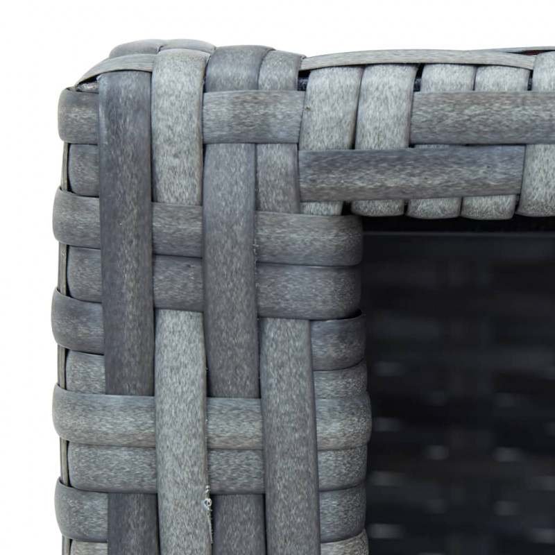 Stopień do spa, szary, 92 x 45 x 25 cm, polirattanowy