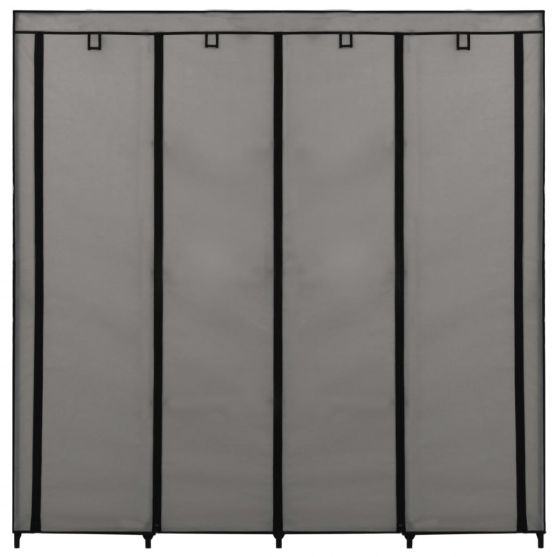Szafa z 4 przegrodami, szara, 175 x 45 x 170 cm