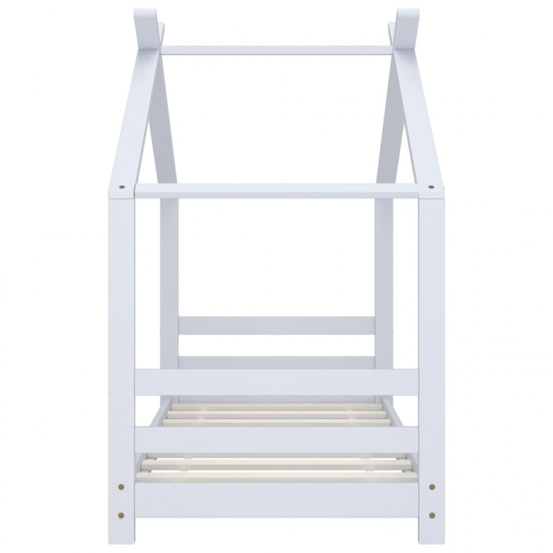 Rama łóżka dziecięcego, biała, lite drewno sosnowe, 70x140 cm