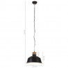 Industrialna lampa wisząca, 32 cm, czarna, E27