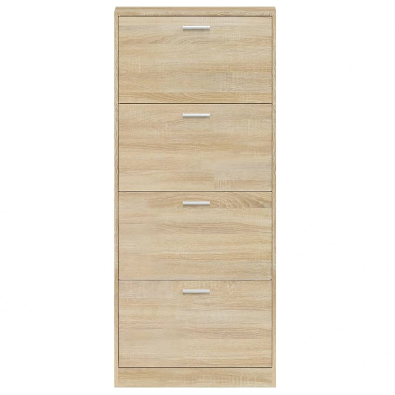 Szafka na buty, dąb, 59x17x150 cm, materiał drewnopochodny