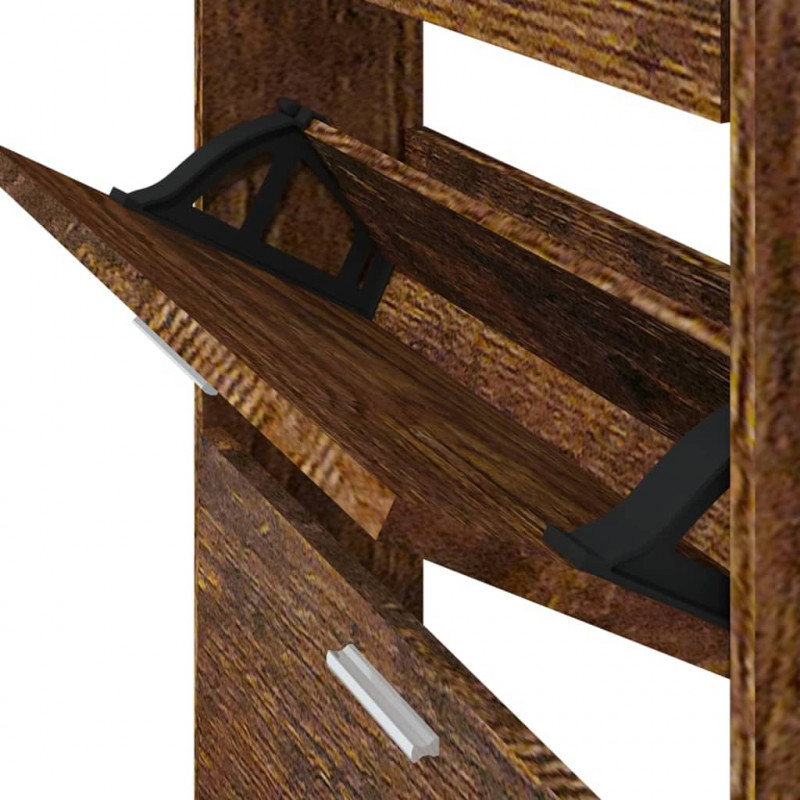 Półka na buty, przydymiony dąb, 59x17x108 cm