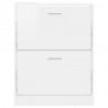 Szafka na buty, wysoki połysk, biała, 59x17x81 cm
