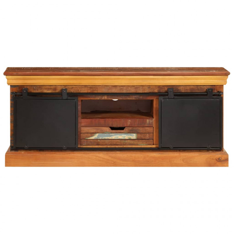 Szafka pod TV, 110x30x45 cm, lite drewno odzyskane