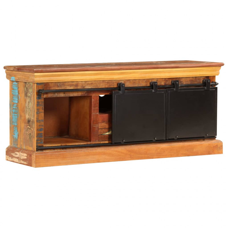 Szafka pod TV, 110x30x45 cm, lite drewno odzyskane