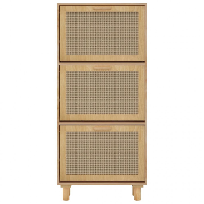 Szafka na buty, brązowa, 52x25x115 cm, materiał drewnopochodny