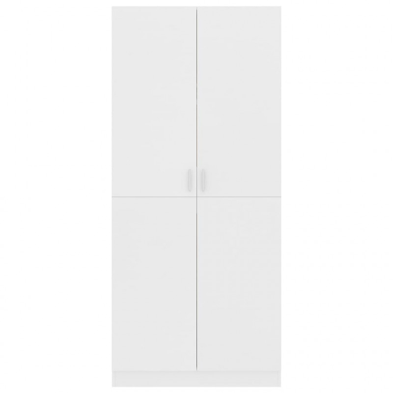 Szafa, biała, 80x52x180 cm, materiał drewnopochodny