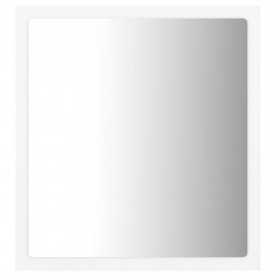 Lustro łazienkowe LED, białe, 40x8,5x37 cm, akryl