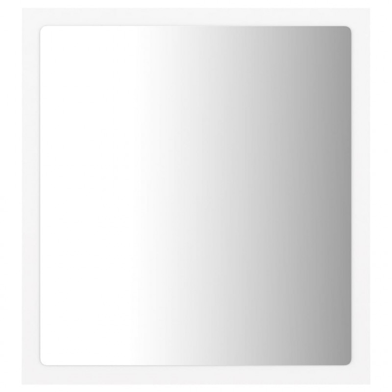 Lustro łazienkowe LED, białe, 40x8,5x37 cm, akryl