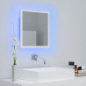 Lustro łazienkowe LED, białe, 40x8,5x37 cm, akryl