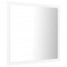 Lustro łazienkowe LED, białe, 40x8,5x37 cm, akryl