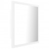 Lustro łazienkowe LED, białe, 40x8,5x37 cm, akryl