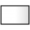Lustro łazienkowe z LED, czarne, 60x8,5x37 cm, akryl