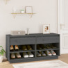 Szafka na buty, szara, 110x34x52 cm, lite drewno sosnowe