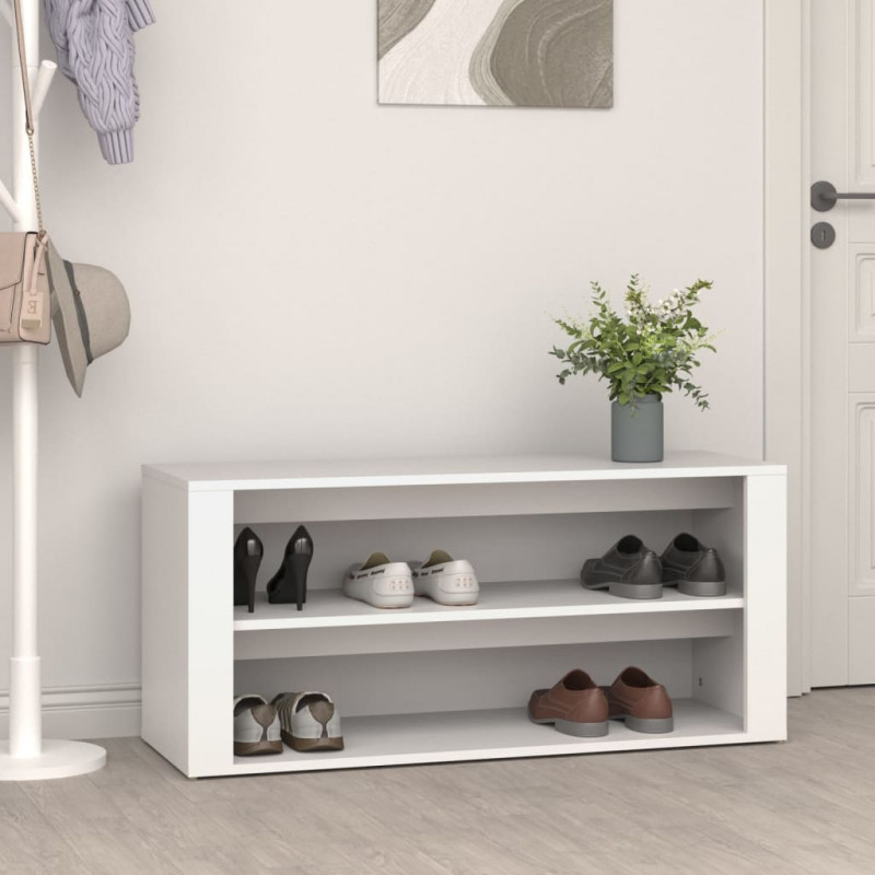 Półka na buty, biała, 100x35x45 cm