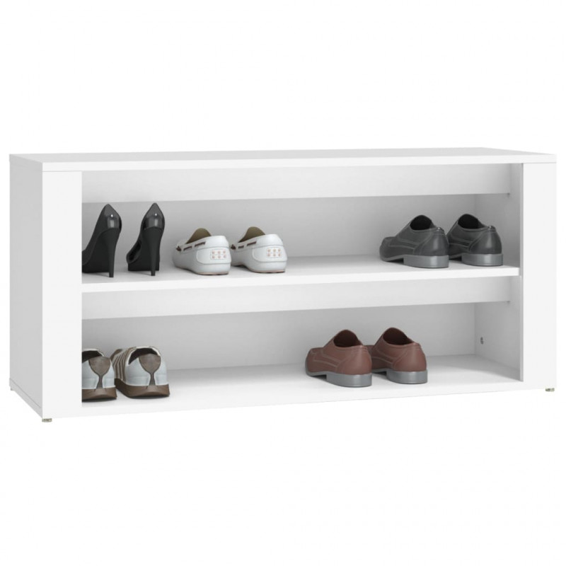Półka na buty, biała, 100x35x45 cm