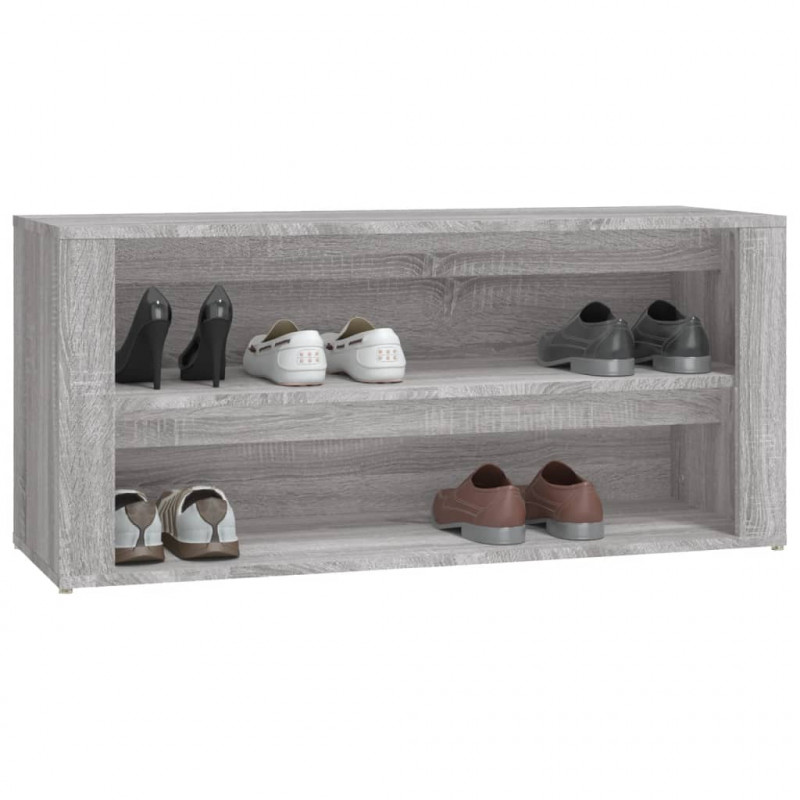 Szafka na buty, szary dąb sonoma, 100x35x45 cm