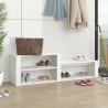 Półka na buty, biała, 150x35x45 cm, materiał drewnopochodny