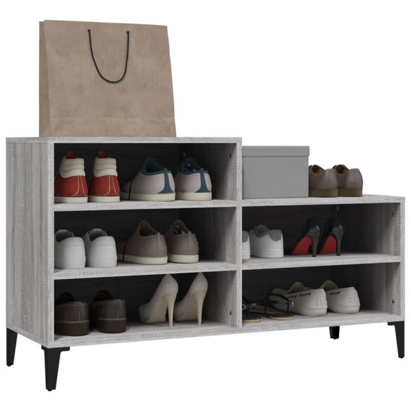 Szafka na buty, szary dąb sonoma, 102x36x60 cm