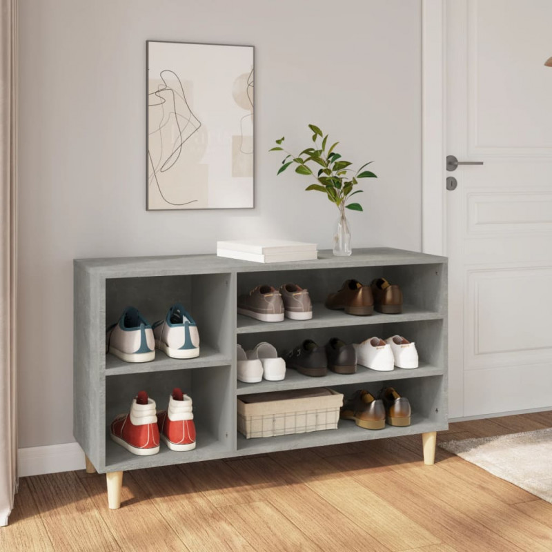 Szafka na buty, szarość betonu, 102x36x60 cm