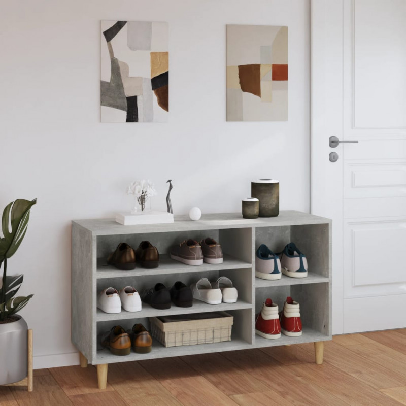 Szafka na buty, szarość betonu, 102x36x60 cm