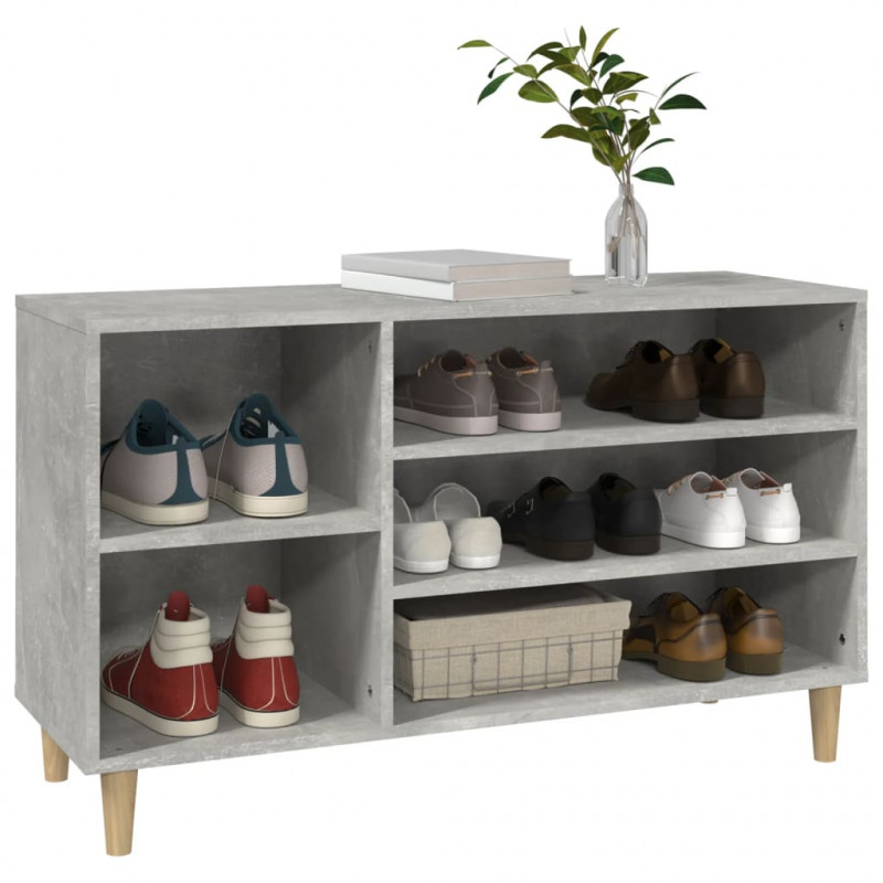 Szafka na buty, szarość betonu, 102x36x60 cm