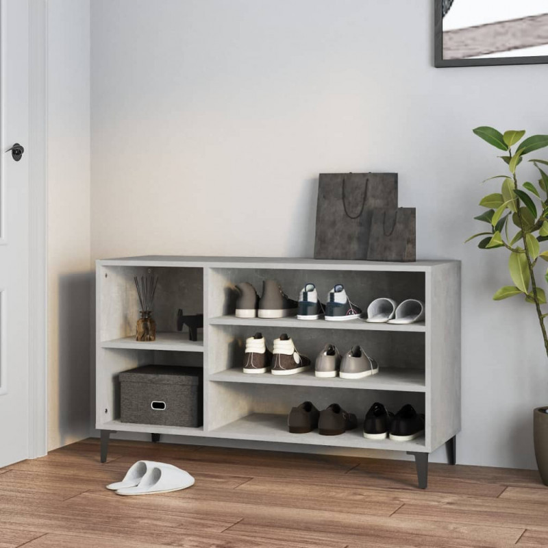 Szafka na buty, szarość betonu, 102x36x60 cm