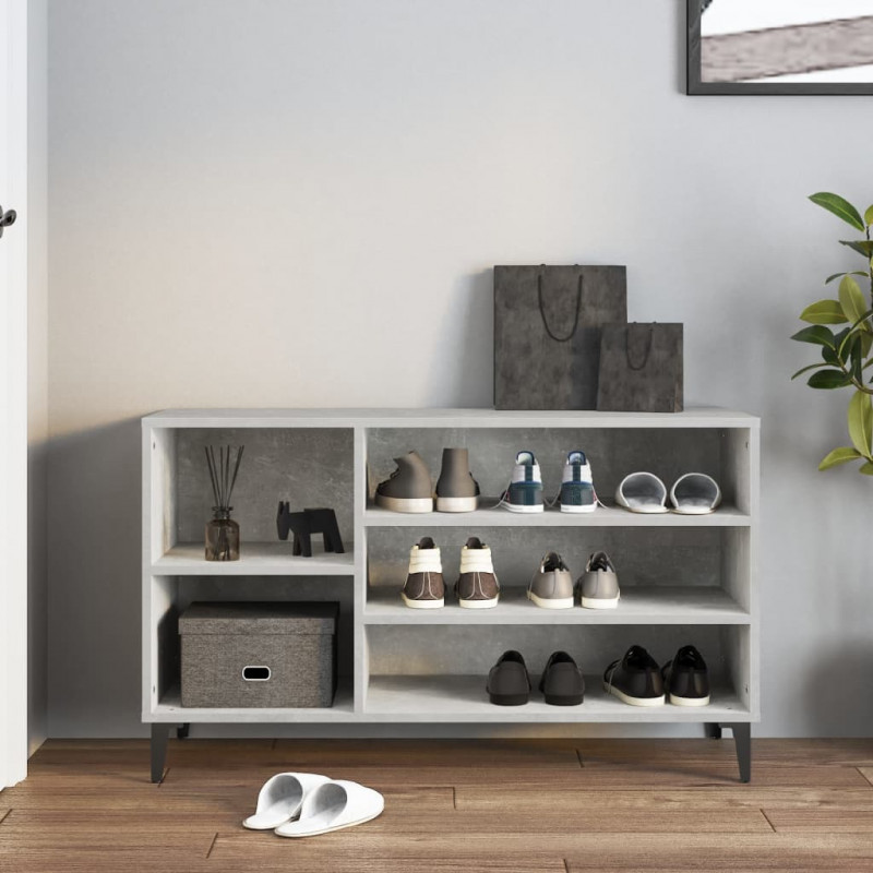 Szafka na buty, szarość betonu, 102x36x60 cm